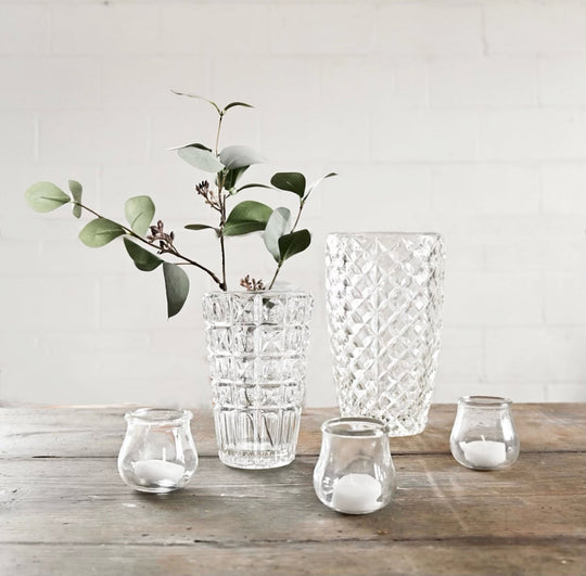 vintage french cut glass vase ii