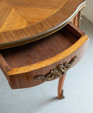 Vintage Louis XVI style ornate round side table