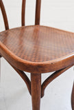 rare J&J Kohn no. 48 bentwood chair with patterned seat