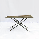 1930s French folding metal bistro table
