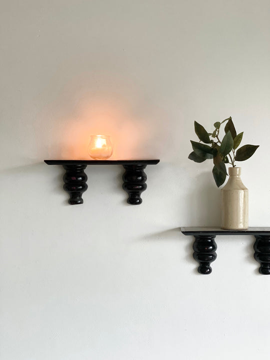 vintage wall sconce shelves