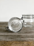 pair of petite Le Parfait canning jars
