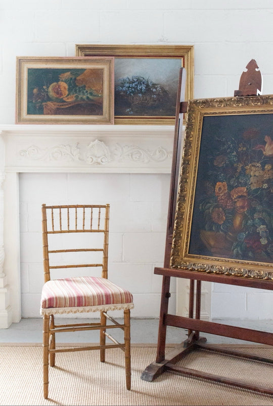 rare antique french chiavari chairs, set of 2