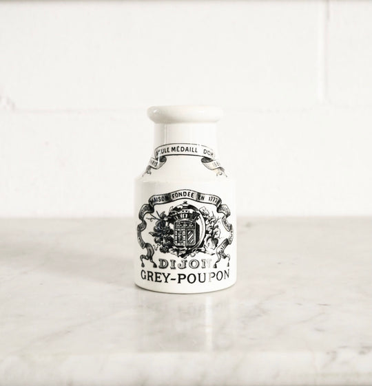 vintage french dijon grey-poupon jar, small