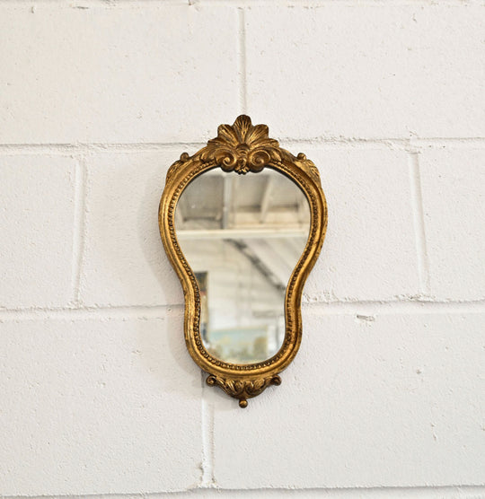 vintage French petite gilt mirror