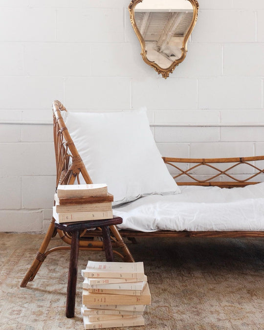 1950s French bamboo basket daybed