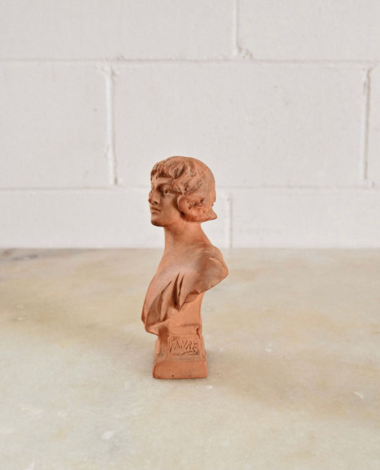 vintage French terra cotta bust