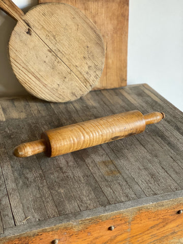 vintage solid wood rolling pin