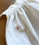 vintage french monogrammed linen apron