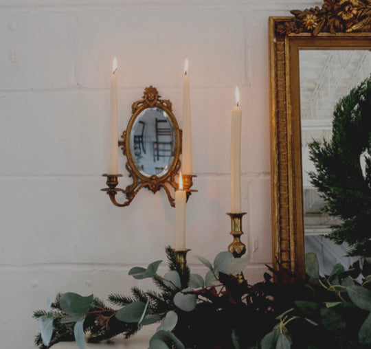 pair of 19th century french mirrored sconces