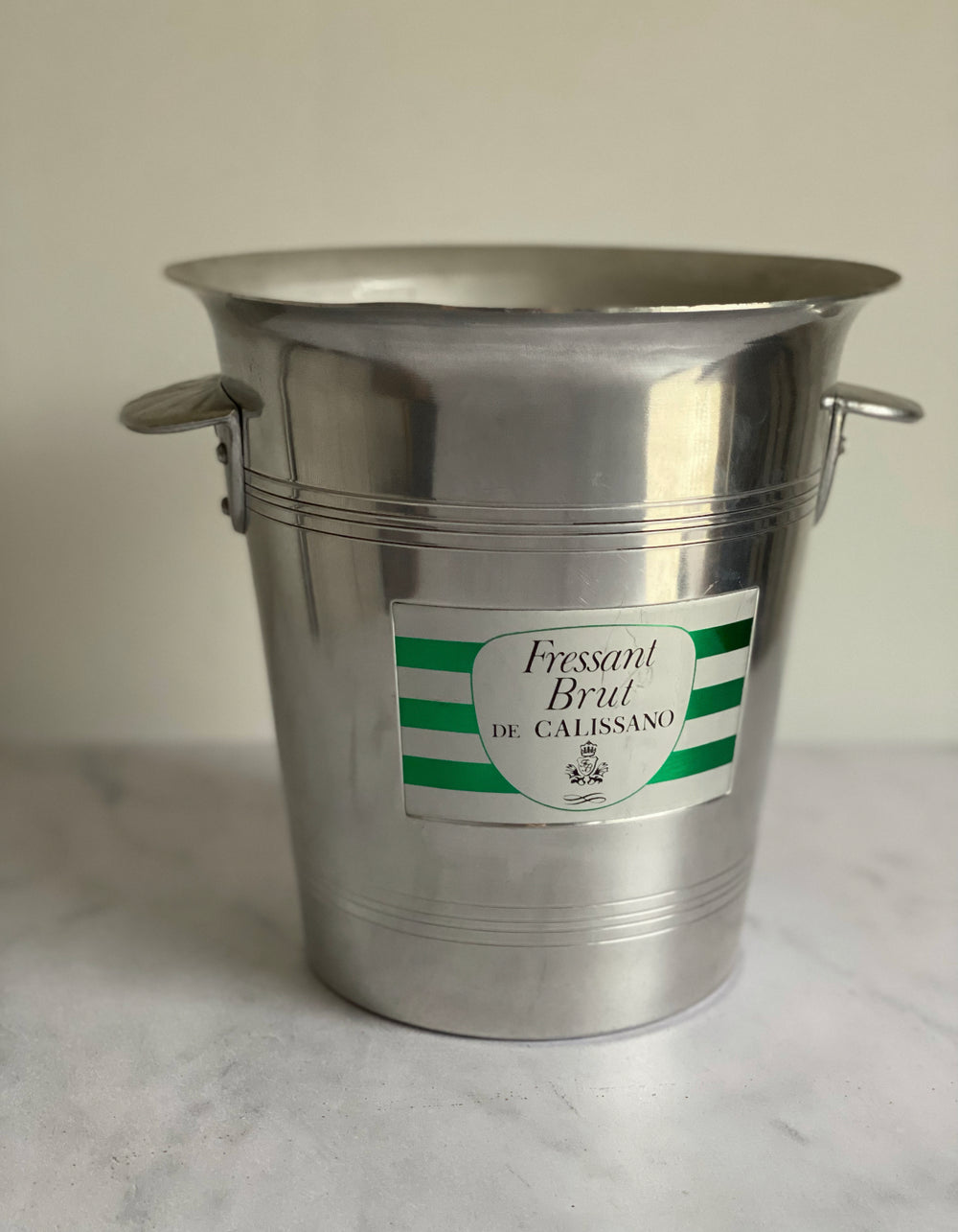 vintage French aluminum champagne buckets
