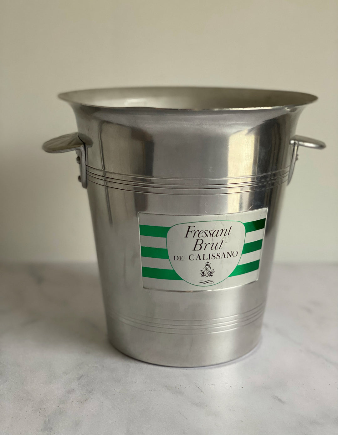 vintage French aluminum champagne buckets