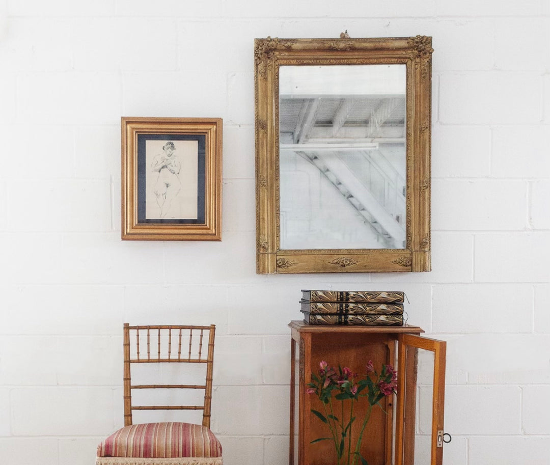 early 19th century French gilt overmantel mirror