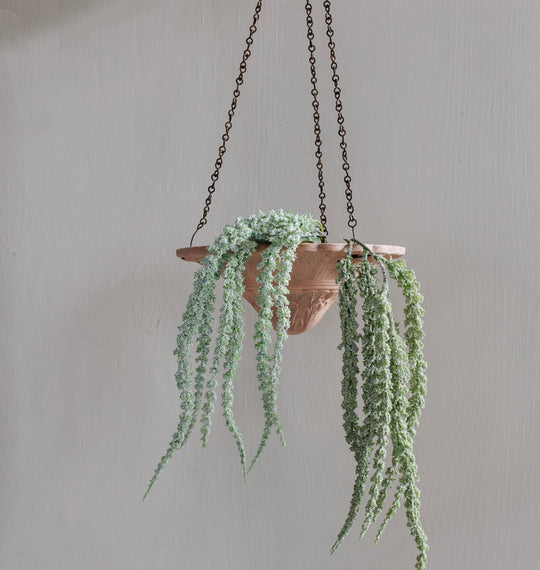 19th century French terra cotta hanging jardinière