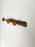 vintage French faux bamboo wood coat rack