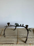 vintage brass bird candle holder