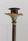 pair of 19th century french gilt brass and ormolu altar candlesticks
