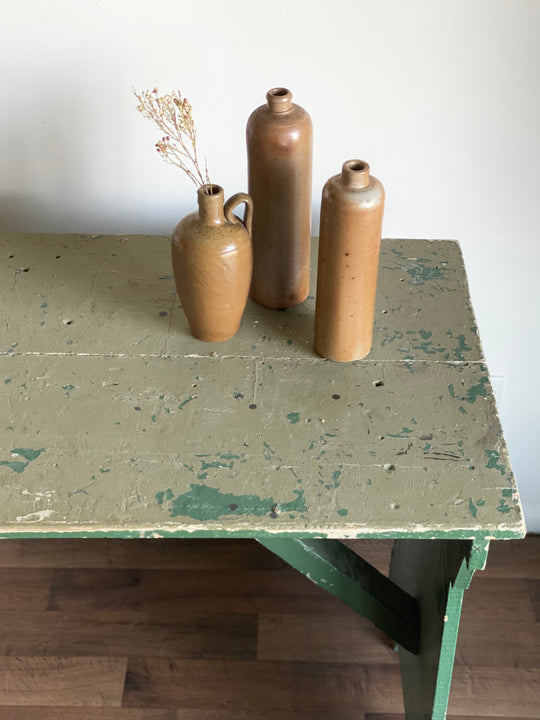 vintage wood work table