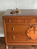 vintage ornate mahogany dresser