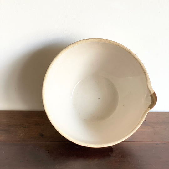 vintage French stoneware mixing bowl