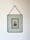 antique chain frame with portrait