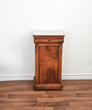 19th century Louis Philippe marble and walnut side table