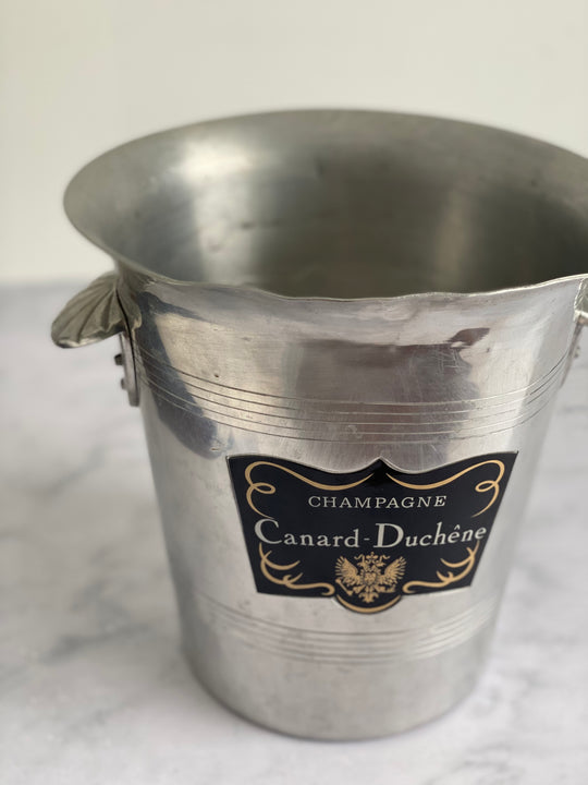 vintage French aluminum champagne bucket
