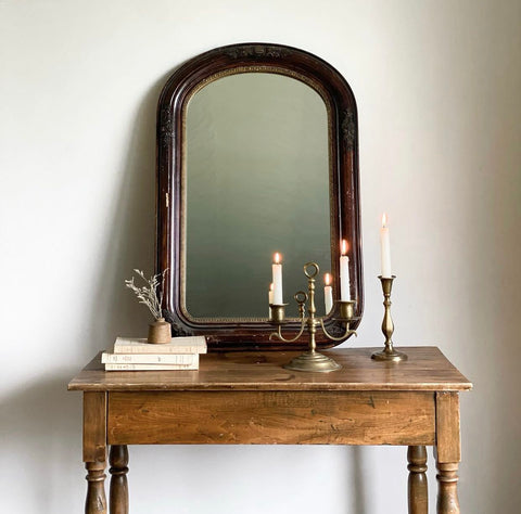 antique Victorian arched mirror
