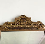 antique French cornice top mirror