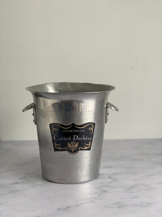 vintage French aluminum champagne bucket