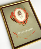 vintage French advertising mirror, "champagne demoiselle"