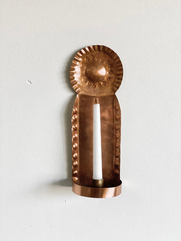 vintage copper wall sconce