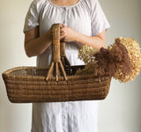 antique gathering basket