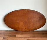 Edwardian oval mahogany beveled mirror