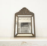 antique french repousse mirror