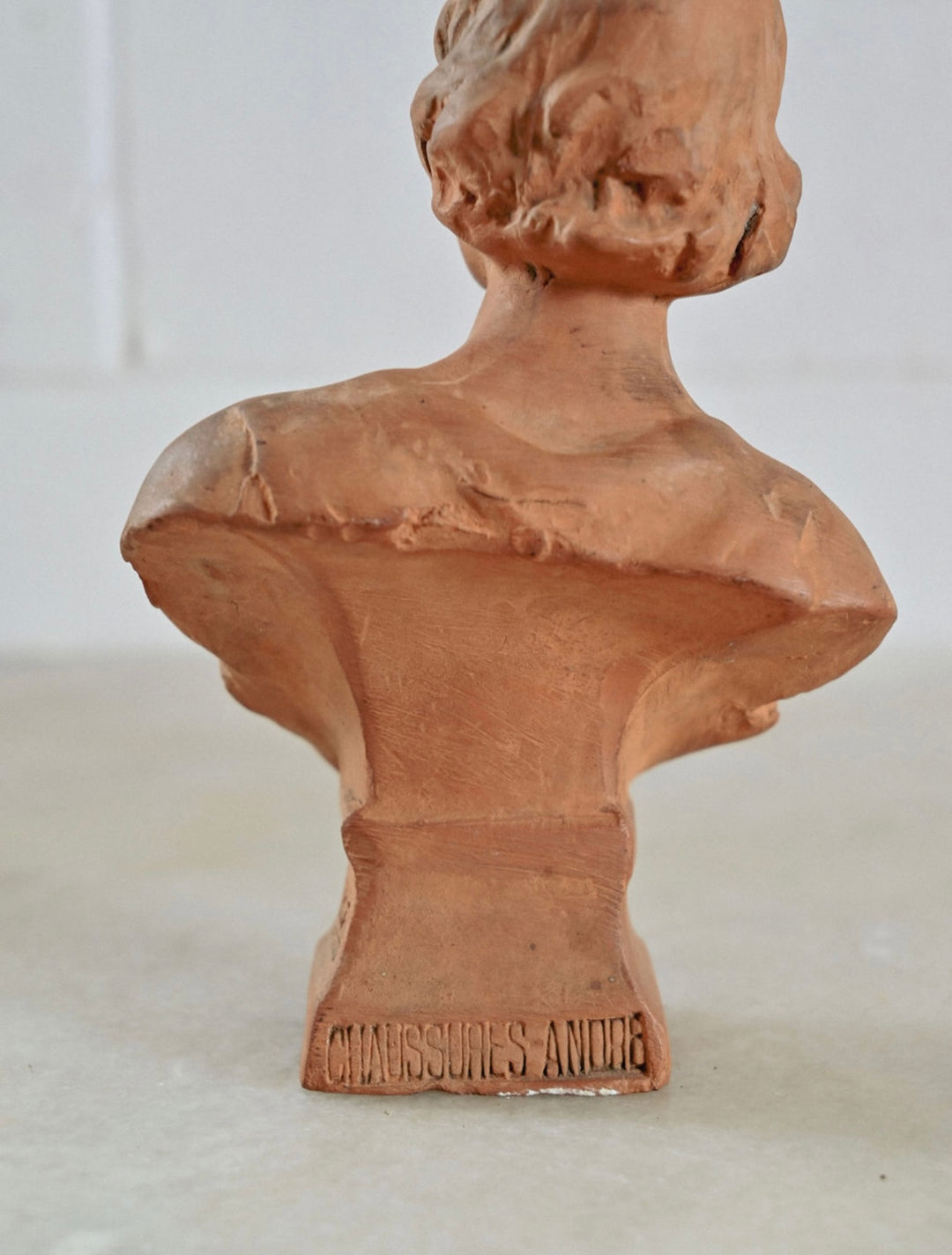 vintage French terra cotta bust