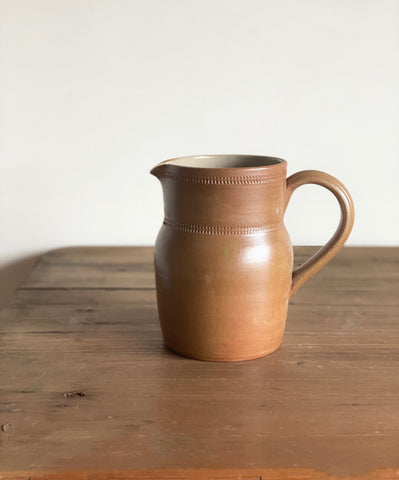 vintage French stoneware pitcher