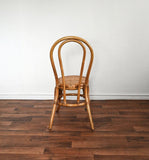 set of 4 vintage french bamboo bistro chairs