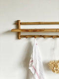 vintage bamboo coat rack shelf