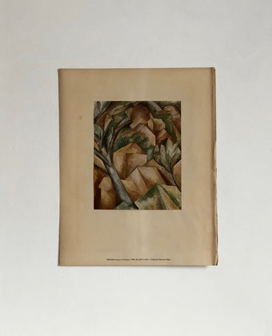 vintage art book print, “Houses at L'estaque”; George Braque