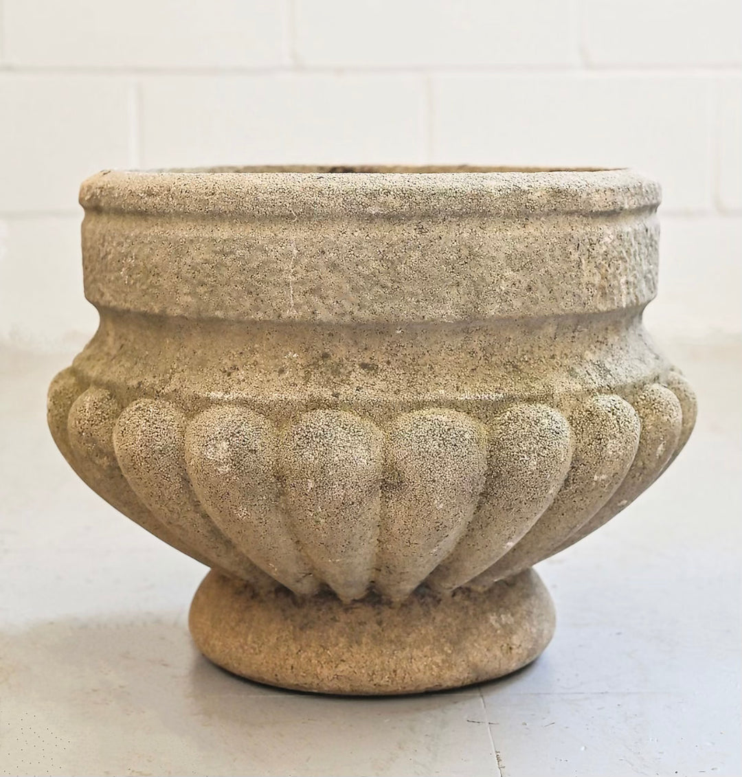 midcentury French stone planter