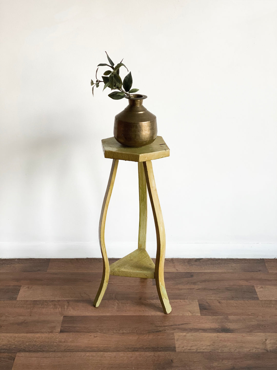 vintage wood plant stand