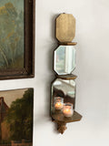 vintage mirrored wall shelf