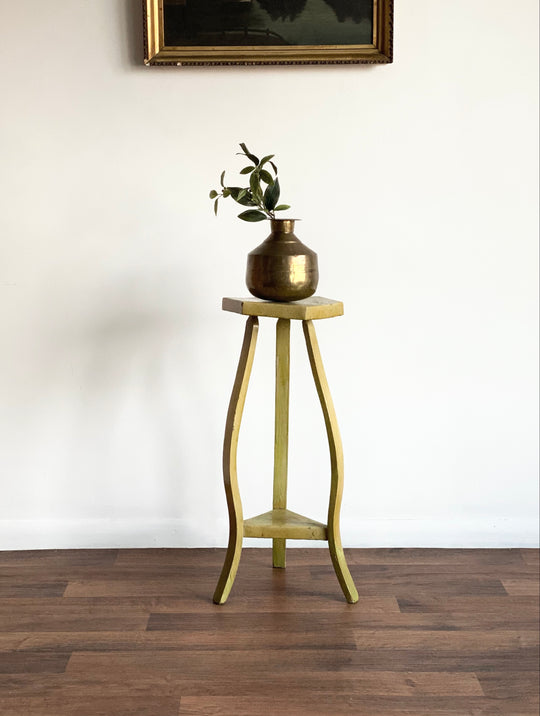 vintage wood plant stand