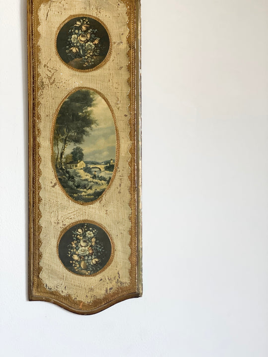 vintage florentine gilded plaque