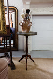 antique french marble top & walnut martini table