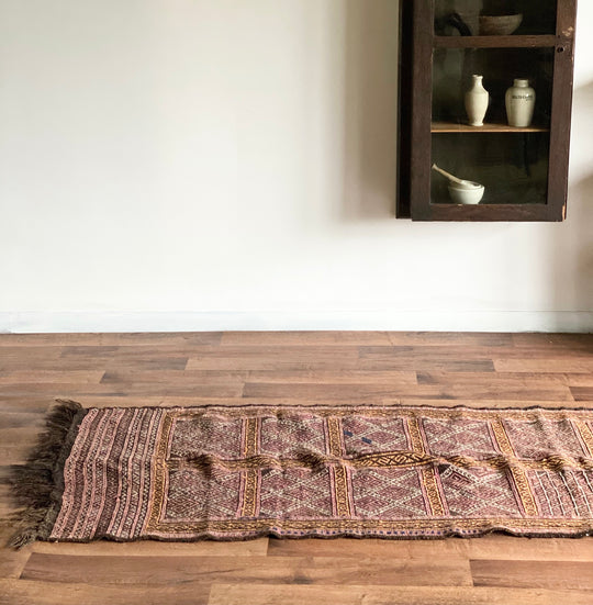 vintage handwoven kilim runner