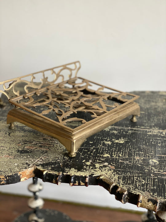 vintage brass bookstand