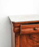 19th century Louis Philippe marble and walnut side table