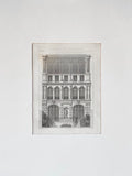 antique French architectural etching